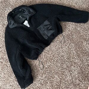 Brand new fleece cropped jacket